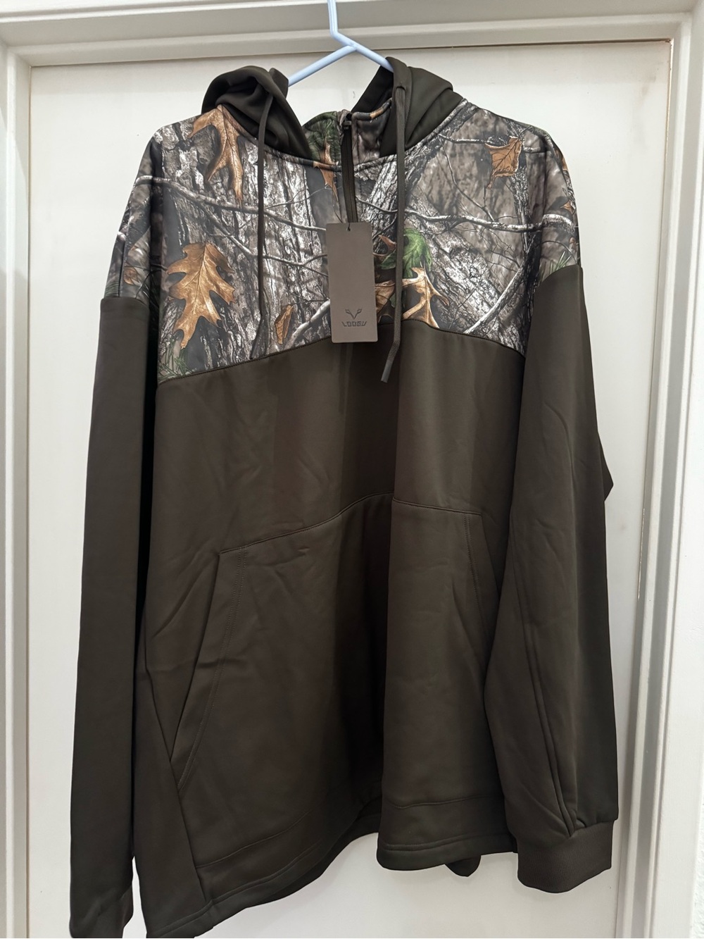 Men's Olive Camo Pullover Hoodie